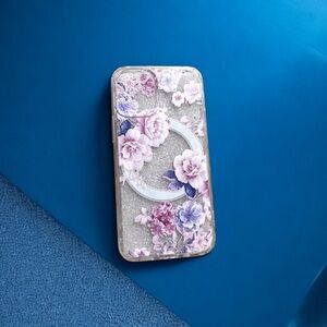Floral Glitter Phone Case